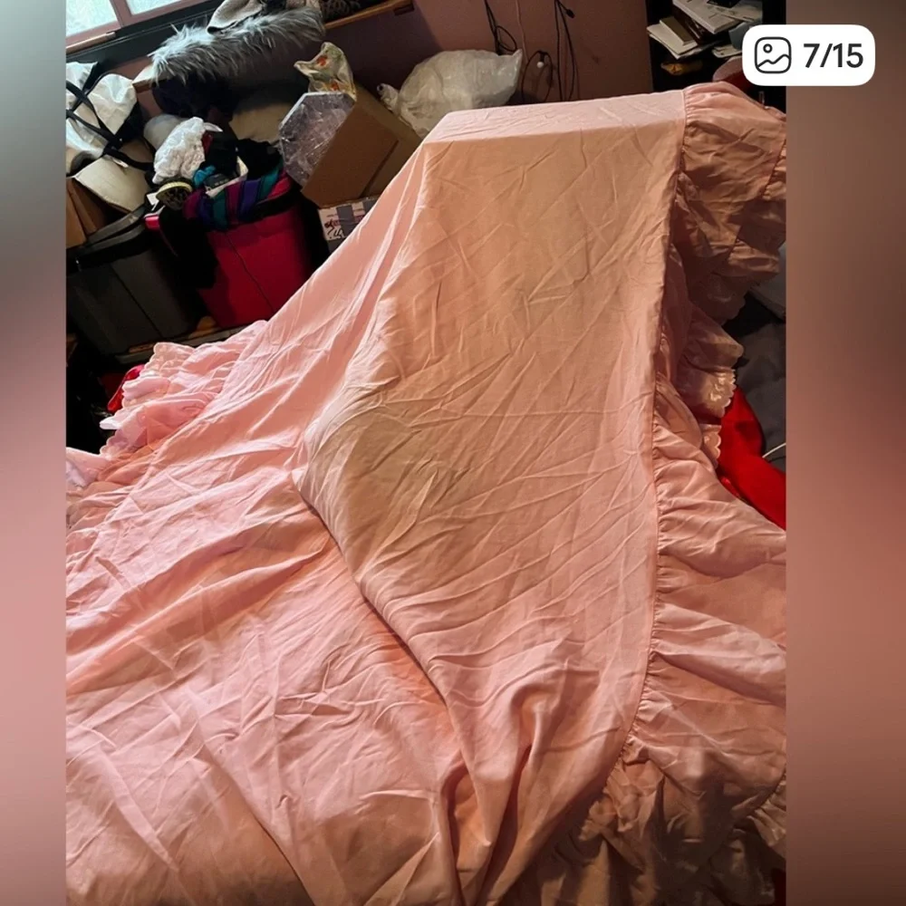 Canopy cover, bed spread, dust ruffle